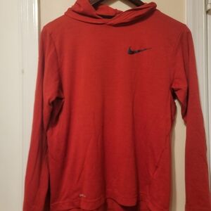 Nike Kids Red Long Sleeve Hoodie